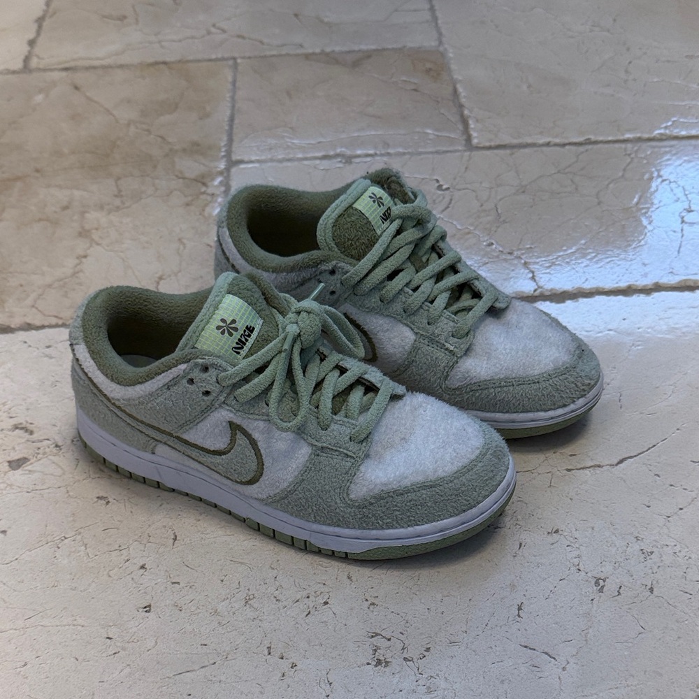 Green and White Sneakers